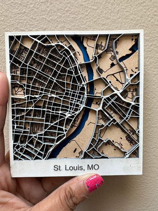 St Louis 3D map decor